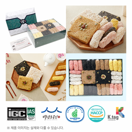 [Kyongdong Hangwa] Comprehensive Korean paper gift set 1(2.6kg)-Korean traditional snacks, coffee desserts, thank you gifts, natural ingredients, 100% handmade-Made in Korea